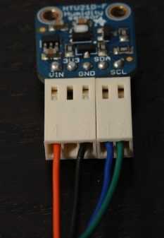 Molex plugs connected to HTU21D